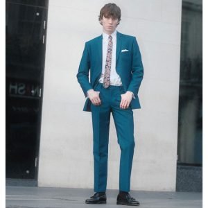 slim fit mod suit with tie