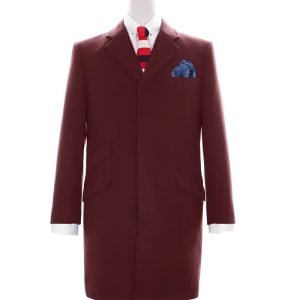 Wool Burgundy Winter Coat