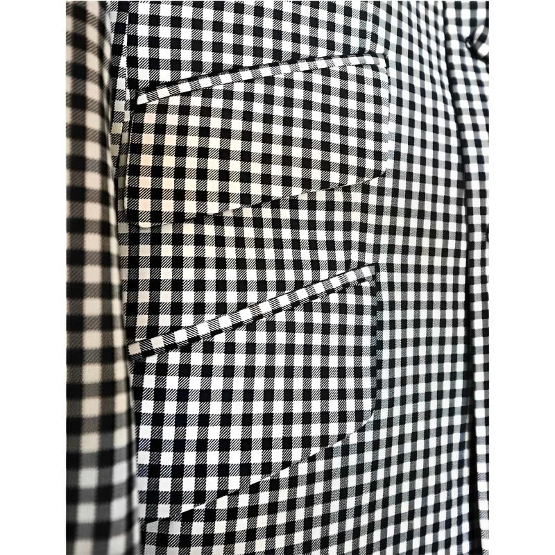Black and White Gingham Check Mod Suit