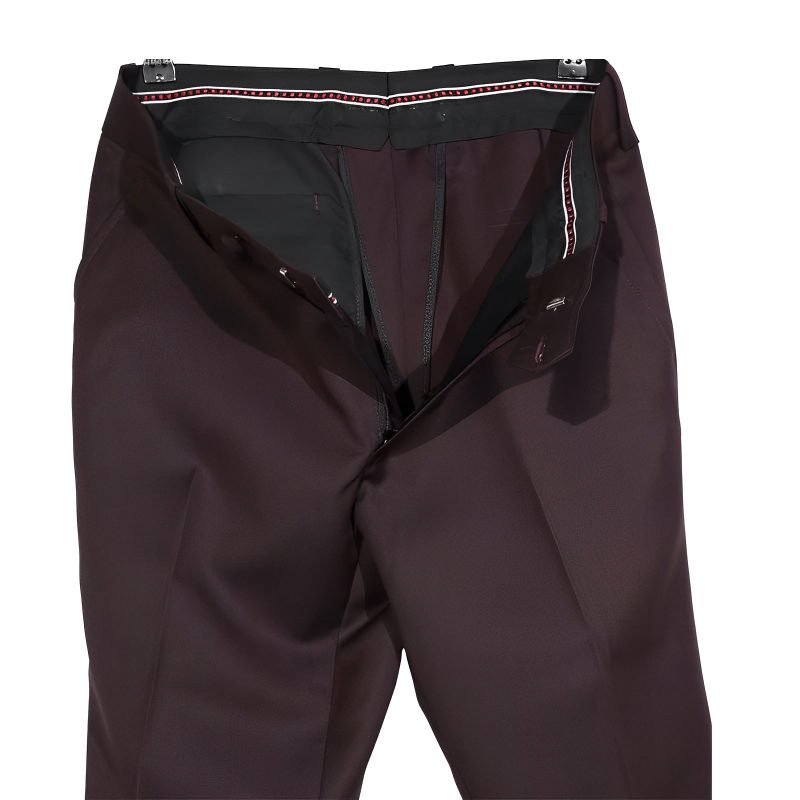 Burgundy & Black Two-Tone Mod Suit Pant