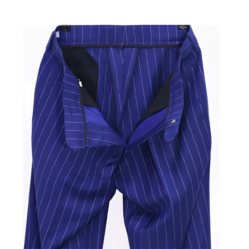 60s Royal Blue Pinstripe Suit – Sharp Mod Style - Image 5