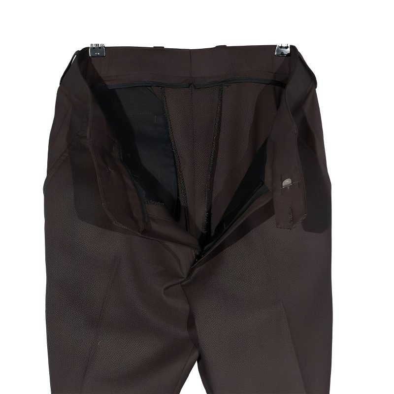 Brown Birdseye Mod Suit – Sophisticated Tailored Elegance - Image 5