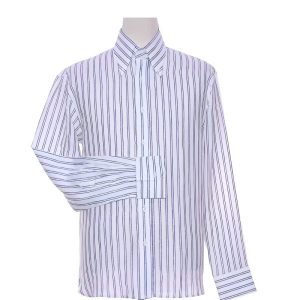 Navy Blue Stripe Linen Shirt