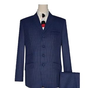 4-Button Navy Blue Goldhawk Suit