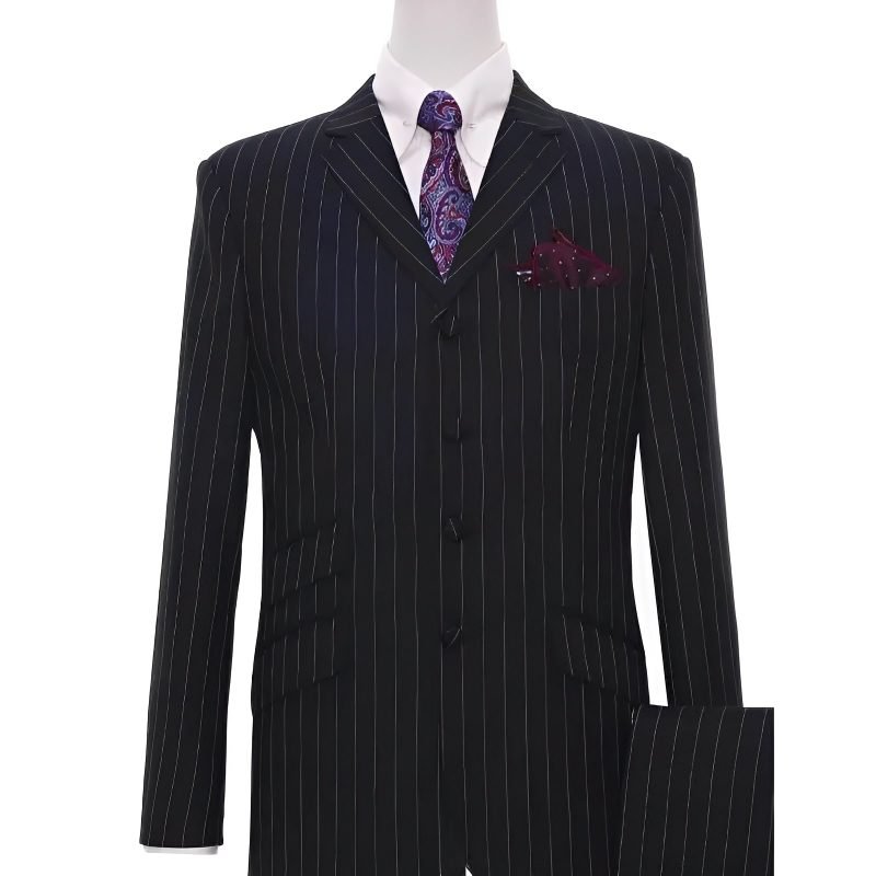 Black and White Pinstripe Mod Suit