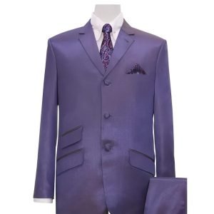 Brown and Purple Two-Tone Mod Suit