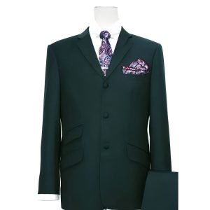 60s Style Phthalo Green Mod Suit