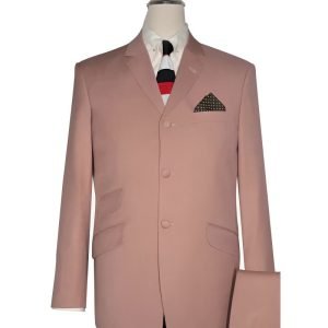 60s Style Salmon Pink Mod Suit