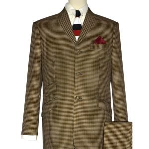 Brown & Black Houndstooth Suit