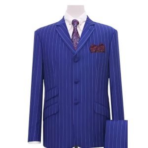 60s Royal Blue Pinstripe Suit