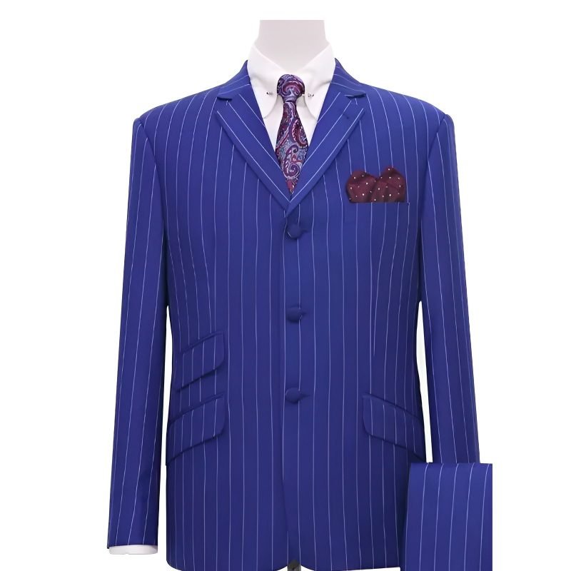 60s Royal Blue Pinstripe Suit