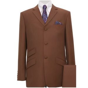Classic Burnt Orange Mod Wedding Suit