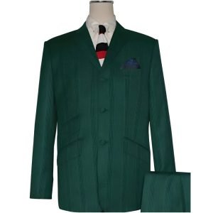 Olive Green Prince of Wales Check Mod Suit