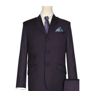 Dark Purple Mod Suit for Men