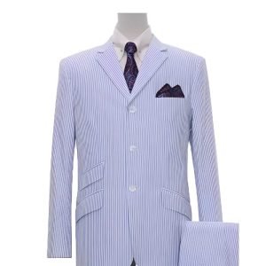 Tailored 3-Button Seersucker Mod Suit