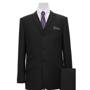 Vintage Black Mod Suit