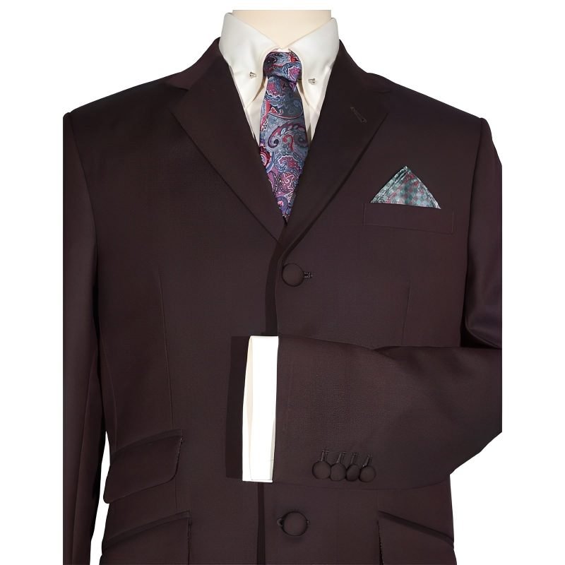 Burgundy & Black Two-Tone Mod Suit