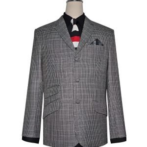 Grey and Brown Houndstooth Blazer
