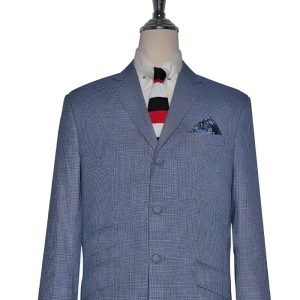 Sky Blue Houndstooth Mod Suit