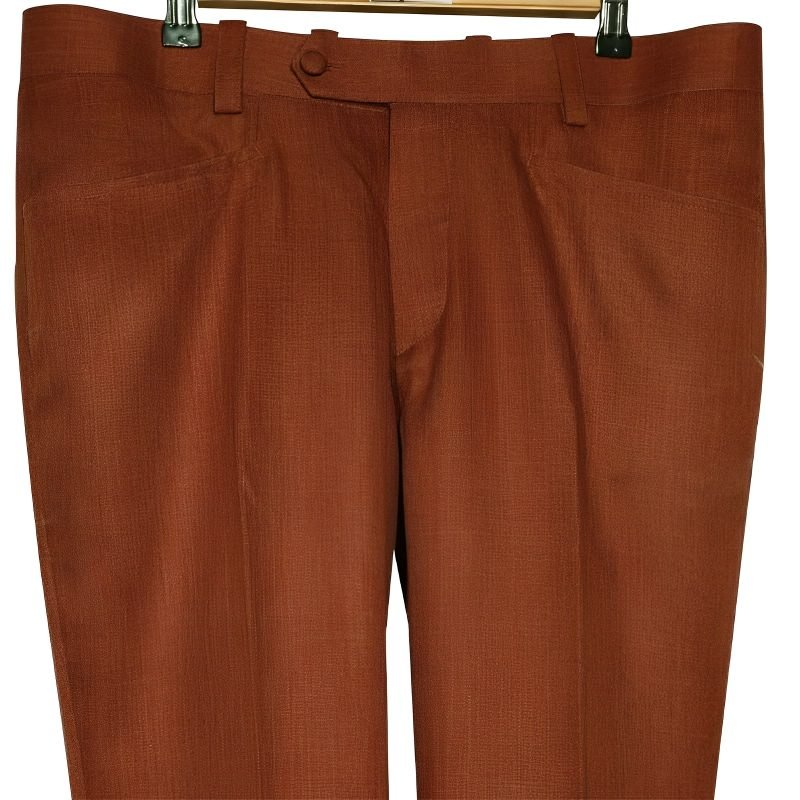 Vintage Orange Linen Mod Pant