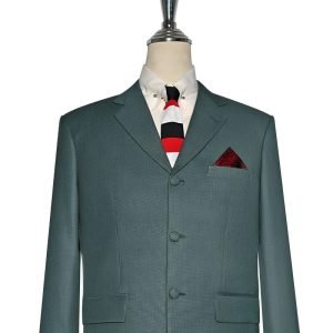 Green & Black Small Houndstooth Mod Suit