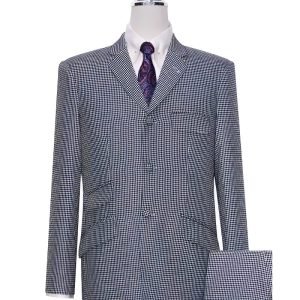 Black and White Houndstooth Mod Suit