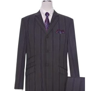 Charcoal Grey Prince of Wales Check Mod Suit