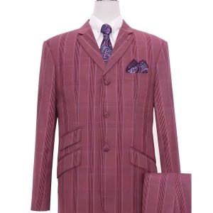 Burnt Brick Prince of Wales Check Mod Suit