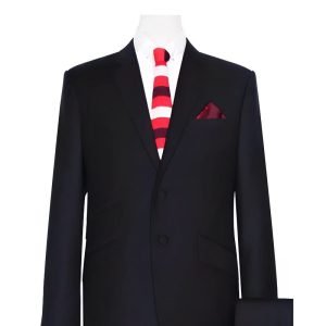 Classic Black Two-Button Mod Suit