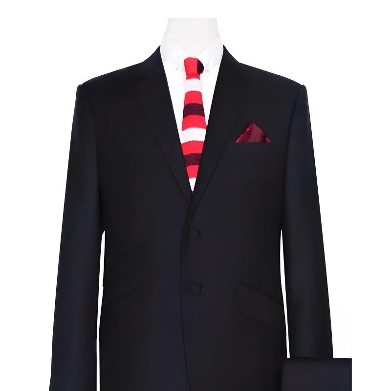 Classic Black Two-Button Mod Suit