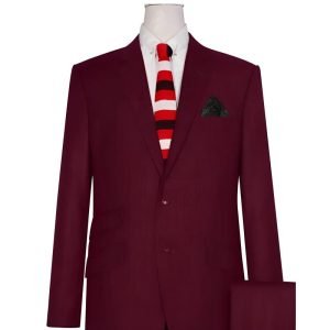 Burgundy Prince of Wales Check Suit