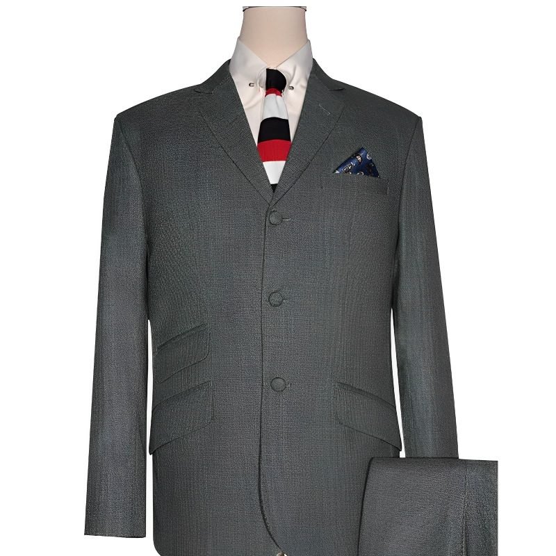 Green, Grey & Black Small Houndstooth Mod Suit