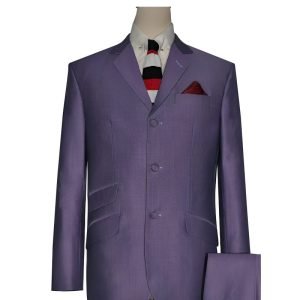 Violet and Black Two-Tone Mod Suit