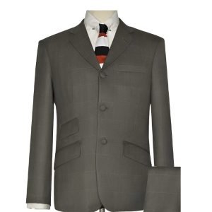 Olive Green Herringbone Mod Suit