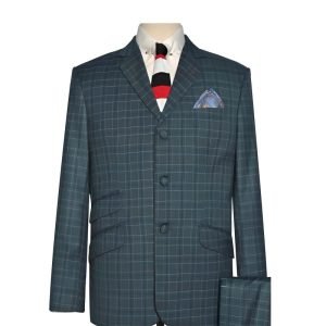 Green Prince of Wales Check Mod Suit