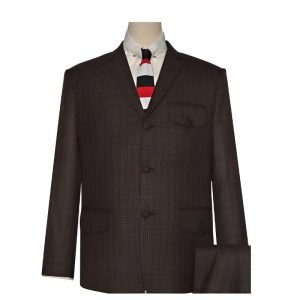 Chocolate Brown Goldhawk Mod Suit