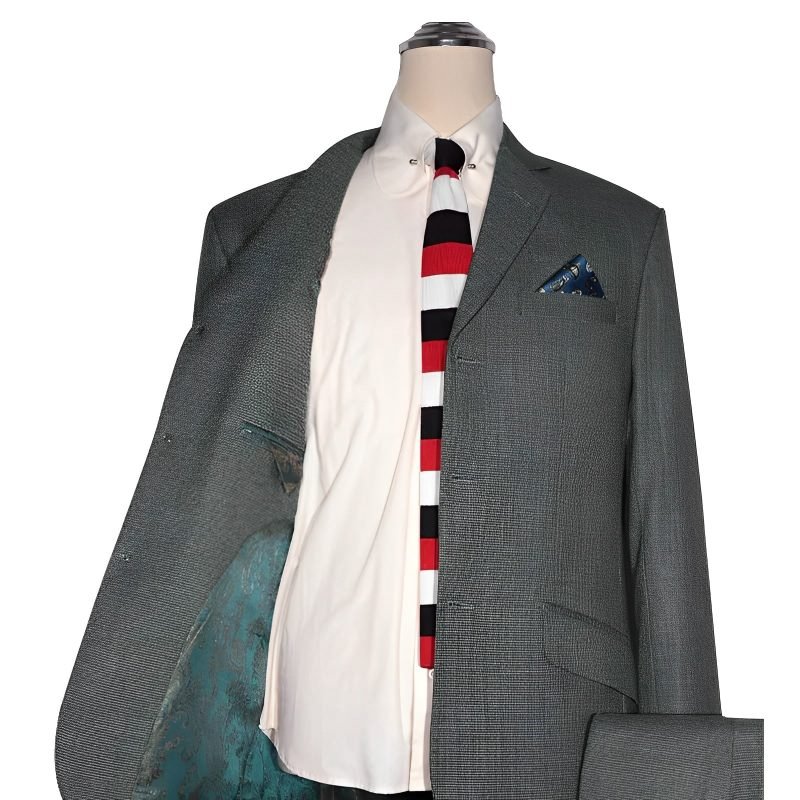 Green, Grey & Black Small Houndstooth Mod Suit