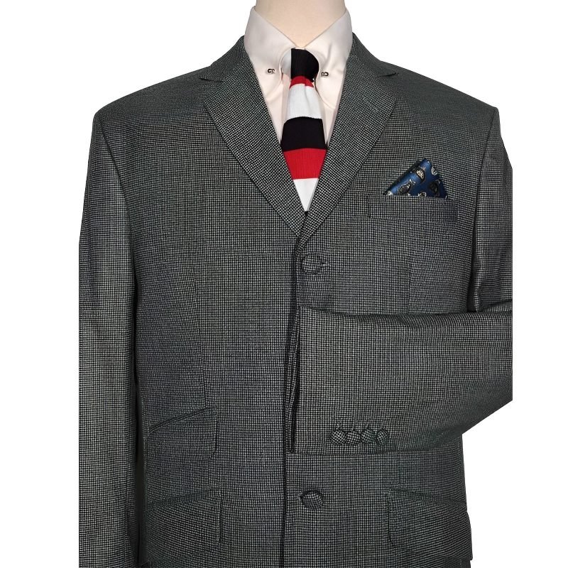 Green, Grey & Black Small Houndstooth Mod Suit