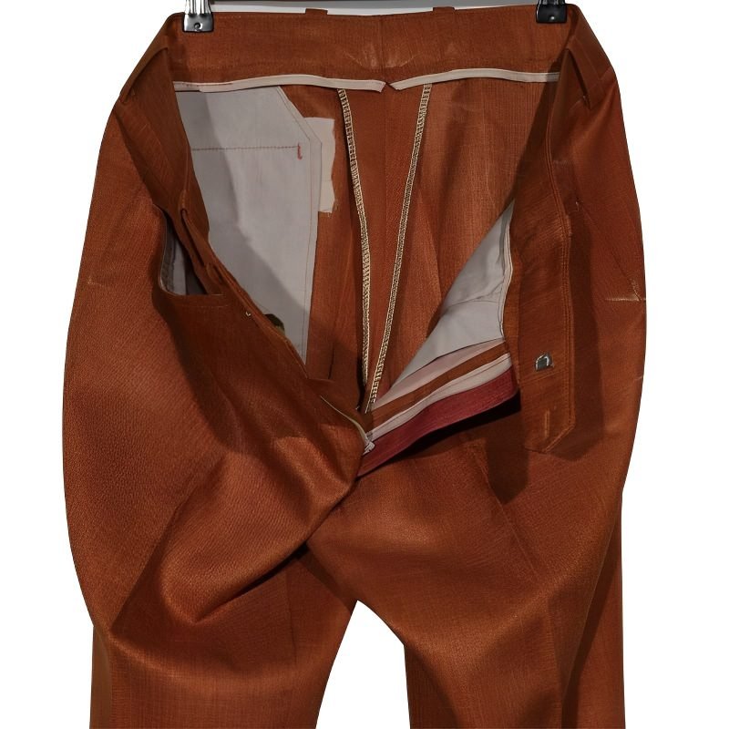 Vintage Orange Linen Mod Suit