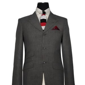 Grey Prince of Wales Check Mod Blazer