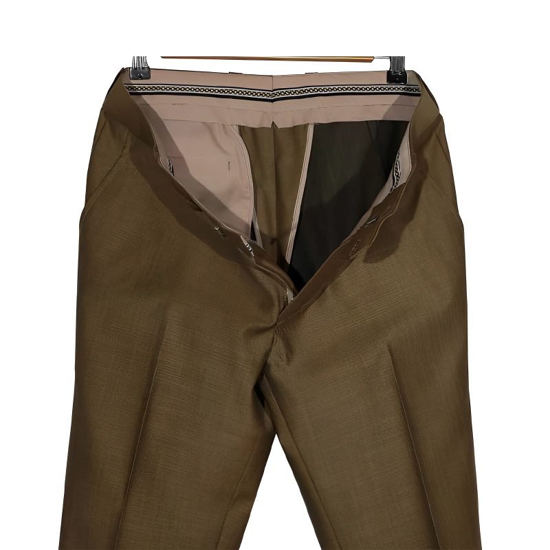Golden & Black Two‑Tone Mod Suit Pant