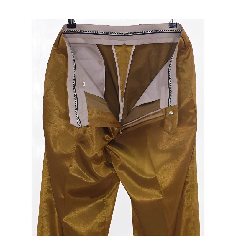 Burnt Gold & Black Two Tone Mod Suit – 3 Button Tonic Tailored Set - Image 5