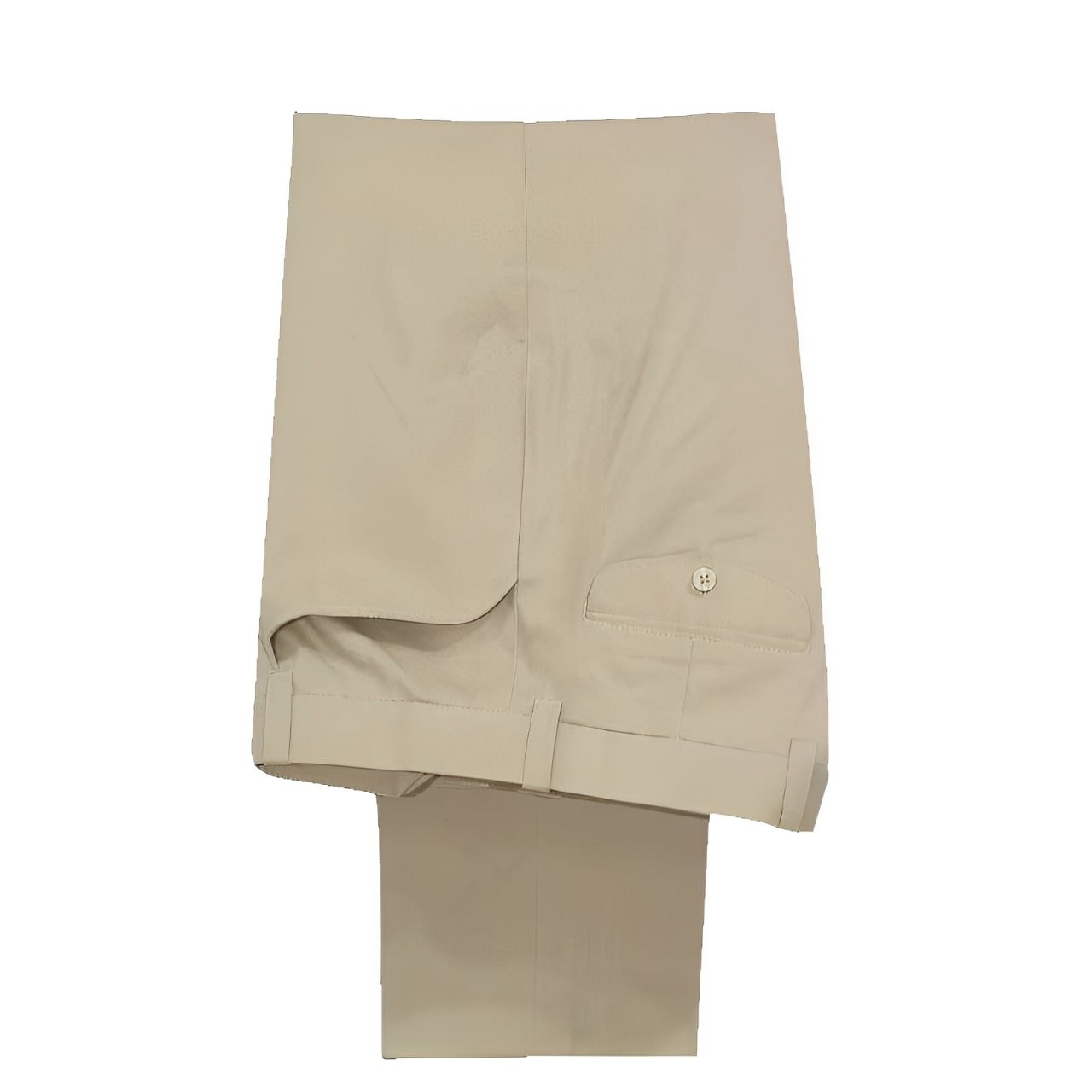 Light Khaki Chino Mod Trousers – 60s Slim Fit - Image 3