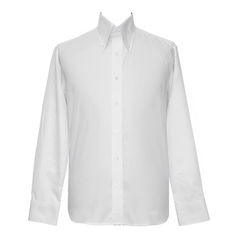 White Button-Down Collar Shirt