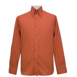 Burnt Brick Button-Down Collar Shirt