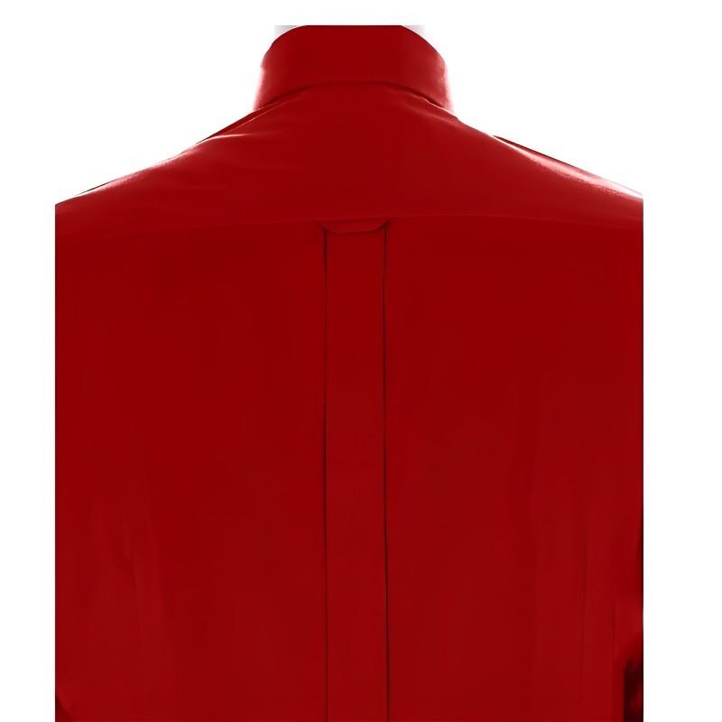 Red Button‑Down Collar Mod Shirt