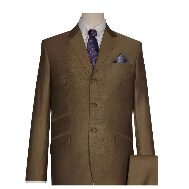 Golden & Black Two‑Tone Mod Suit