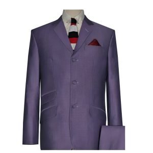 Violet & Black Two‑Tone Mod Suit