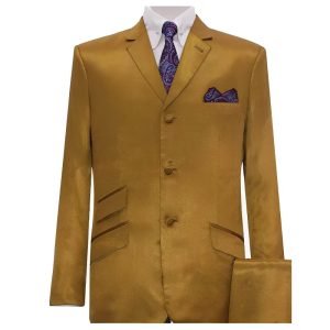 Burnt Gold & Black Two‑Tone Mod Suit