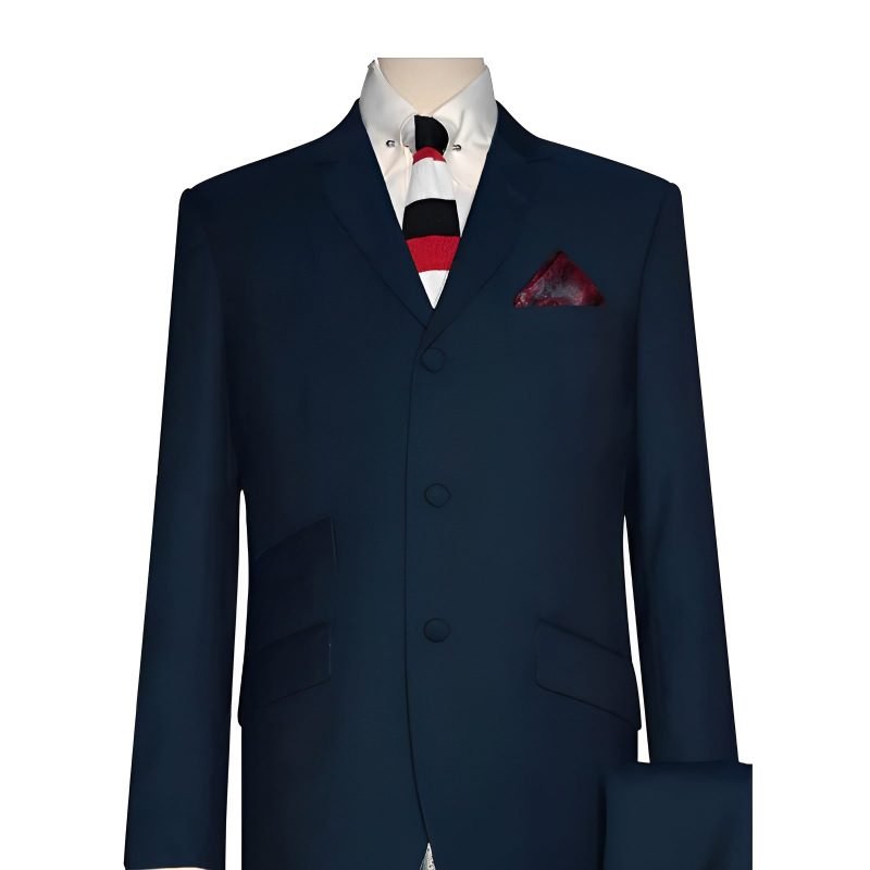 Peacock Blue & Black Two‑Tone Mod Suit